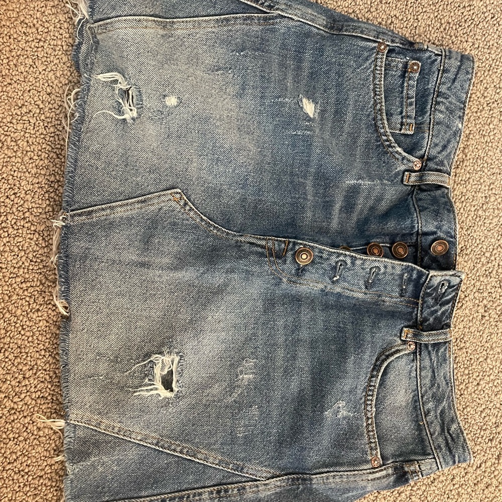 Free people denim skirt